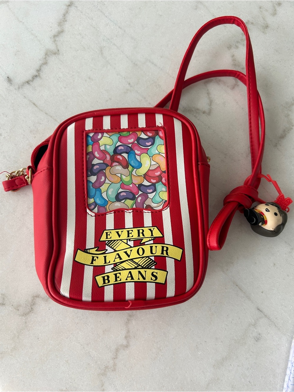 Loungefly Red & White Stripe Harry Potter 'Every Flavour Beans' Crossbody Bag